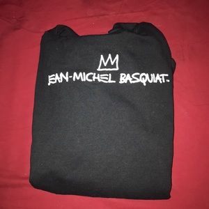 Black hooded Jean-Michel Basquiat sweat shirt